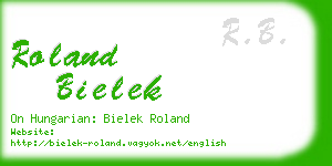 roland bielek business card